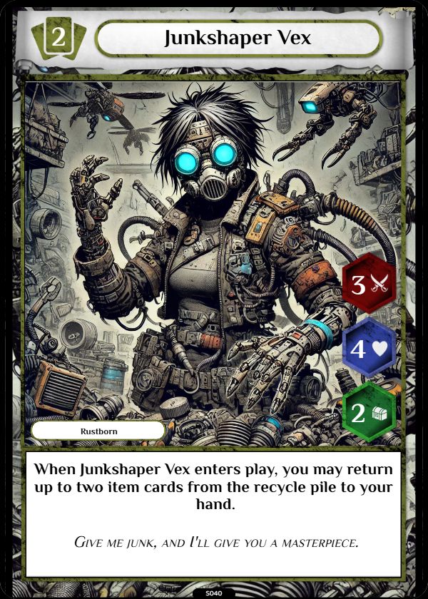 Survivor card example