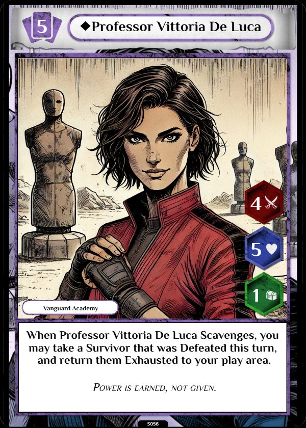 Vanguard Academy sample card 1